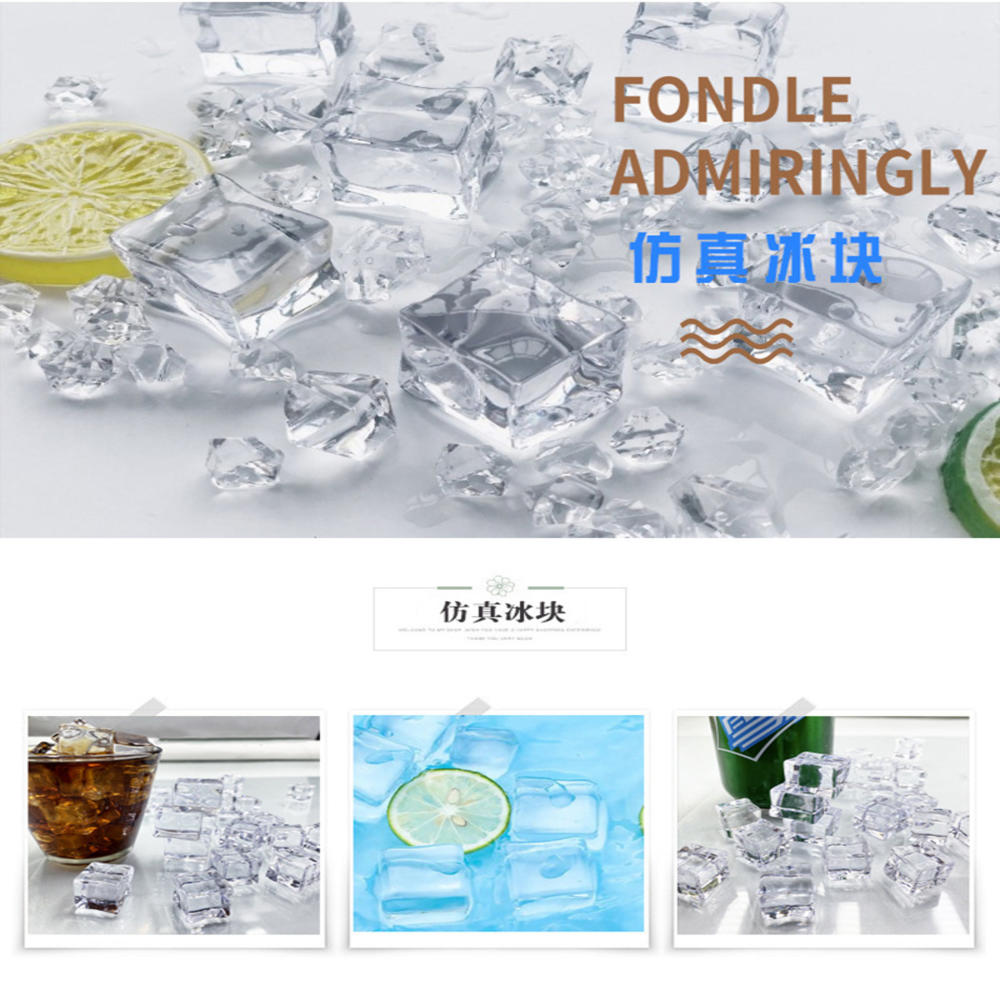 (40-Pack) Reusable Ice Cube, Refreezable Plastic Ice Cubes Reusable for Drinks Cocktails Like   or Coffee, Silicone Square Shapes, Dry Ice Cubes, Non Diluting.. 