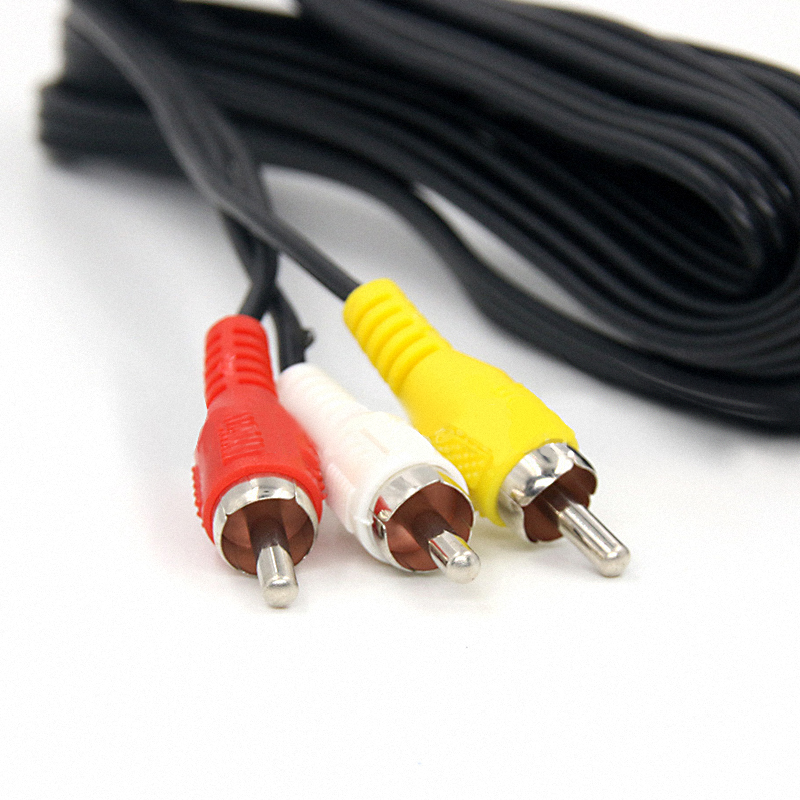 【FUPANG】3rca Adapter Av Cable Audio Video For Ps2 Ps3 Multimedia Audio Cable. 