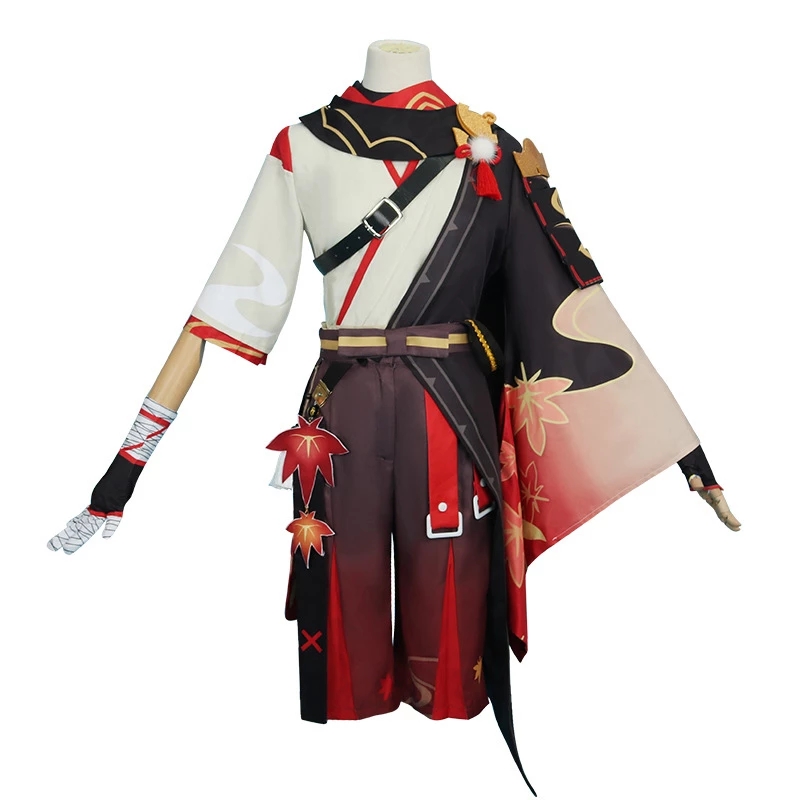 Kazuha Cosplay Costume Game Yuanshen Impact Kaedehara Kazuha Cosplay Yuanshen Impact Uniform Wig Halloween Party for Men Wowen. 