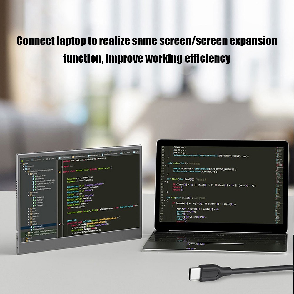 15.6-inch portable display IPS screen 1920 * 108 - grey. 