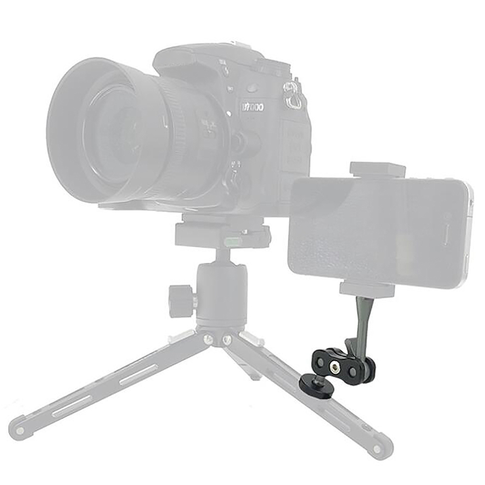 LKPCIGCXM 2X YJ-B13L Magic Hand Connecting Arm Tripod Mobile Phone Photography Fill Light Monitor Spherical Gimbal. 
