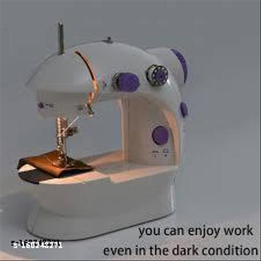 মিনি সেলাই মেশিন / Mini Sewing Machine 5 in 1 - Dual Speed Portable Mini Electric Pedal Double Threads Rewind Swing Machine. 