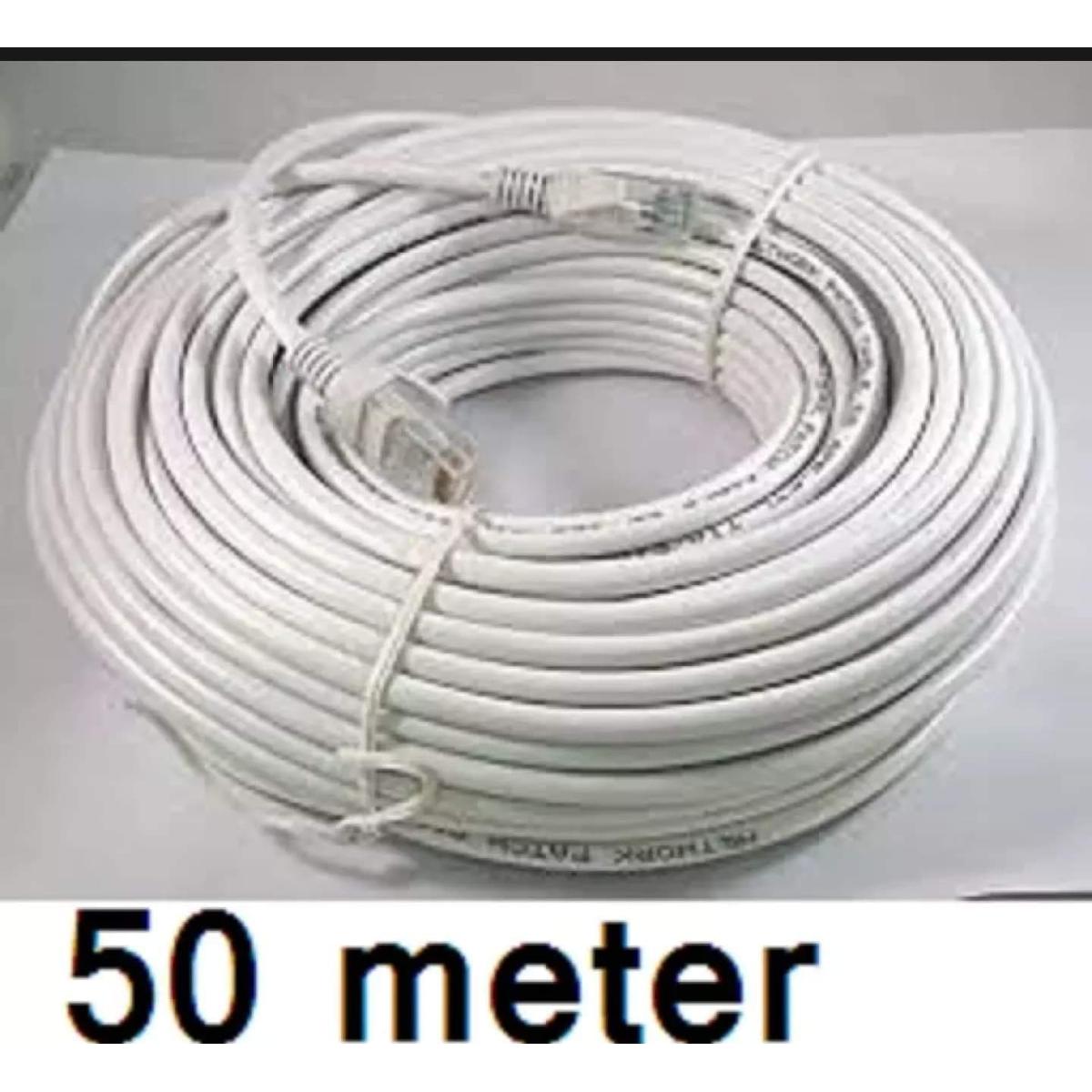 50M Premium Cat5-Cat5E Rj45 Ethernet Lan Network Cable Cord Lead - Reliable Connectivity For Home Or Office Use