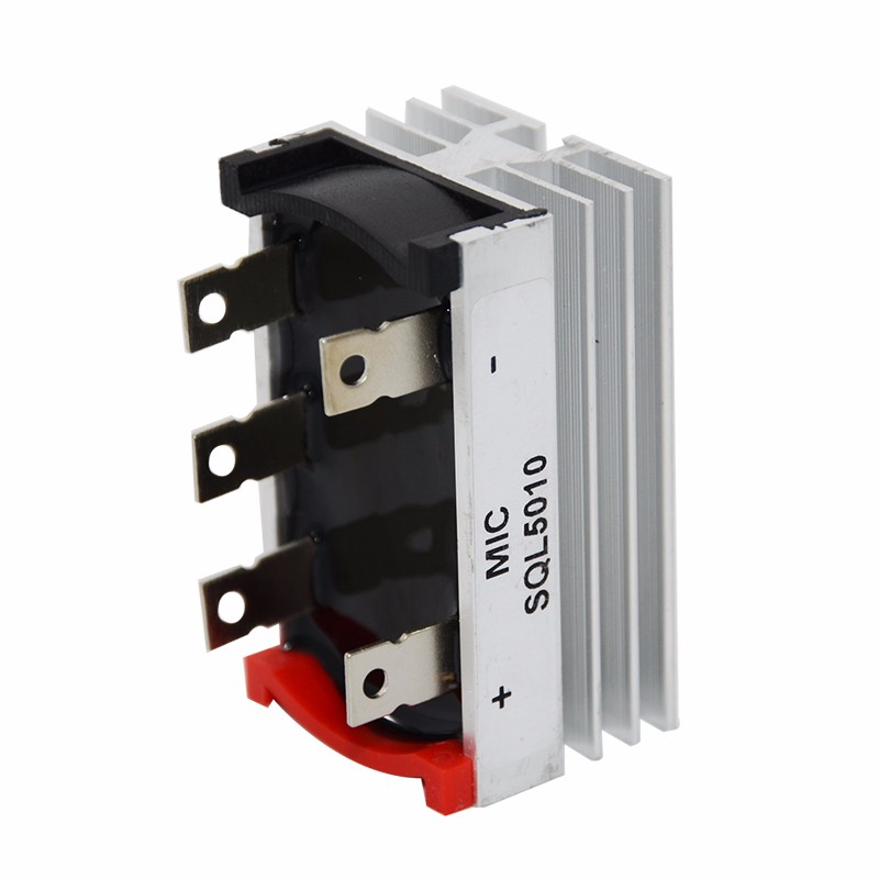 5Pin BRIDGE Rectifier SQL 50A 1200V Three Phase Diode DC To AC Power Rectifier Silicon Full Wave Diode 5 Terminal Bridge Rectifier Module With Heatsink Electrical Circuitry & Parts. 