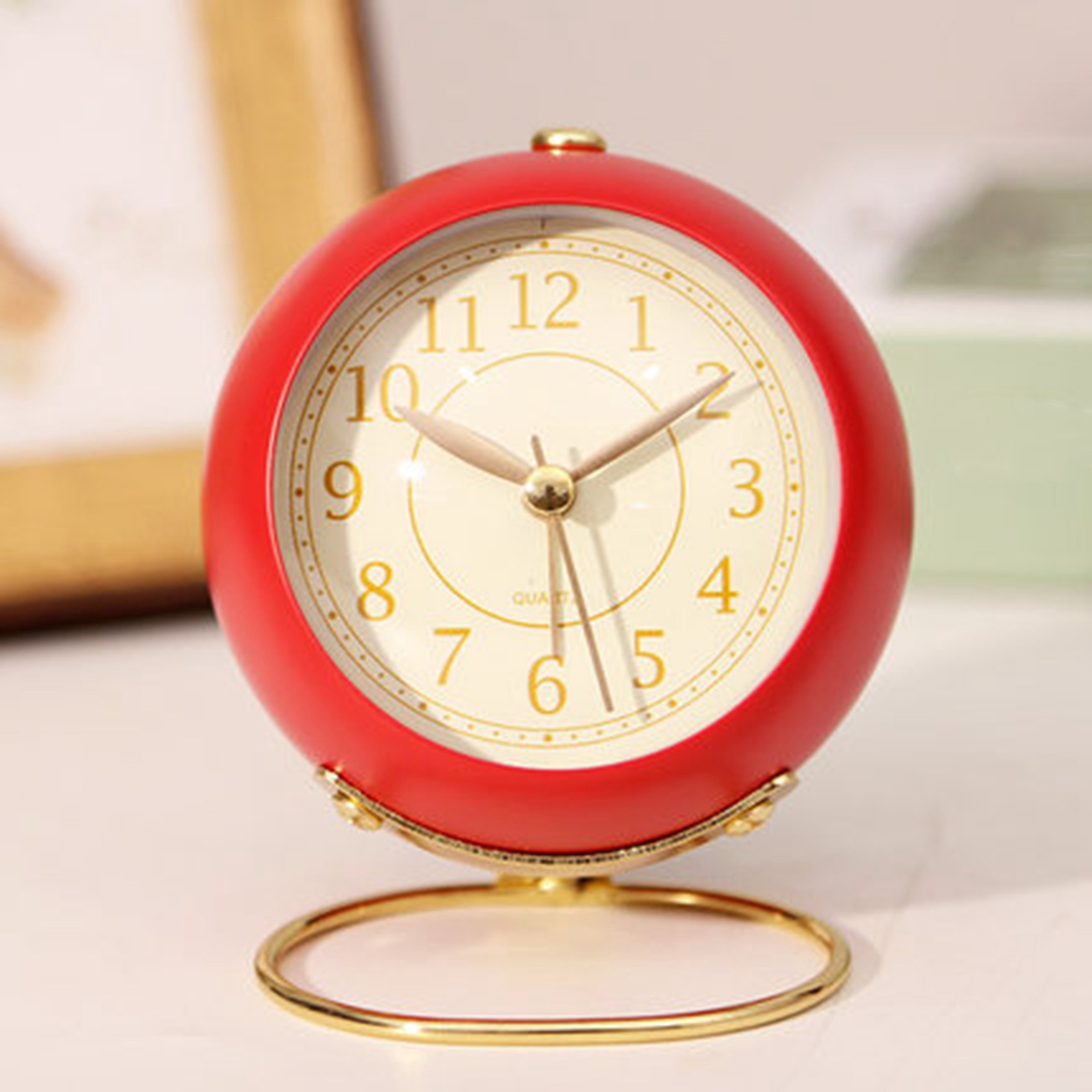 Home Décor Alarm Clock Girl Fishing Alarm Clock Antique Clock 3D Clock