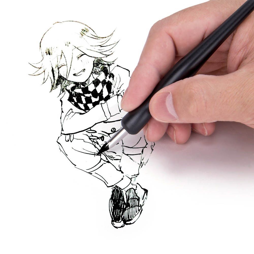 Cartoon Manga Pen Set Anime Calligraphy Drawing Tool Tip Drawing Art Eraser Stationery 5 Nib + 2 Holder + 1 Eraser Random Color. 