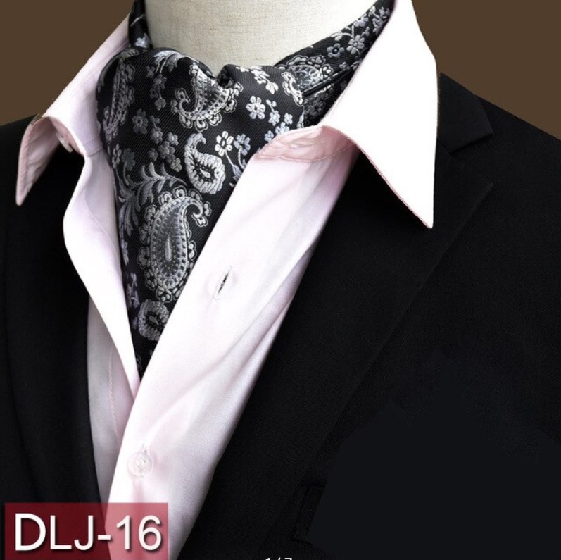 Luxury Classic Paisley Silk Floral Ascot Ties For Men Suit Wedding Party Suit Accessories