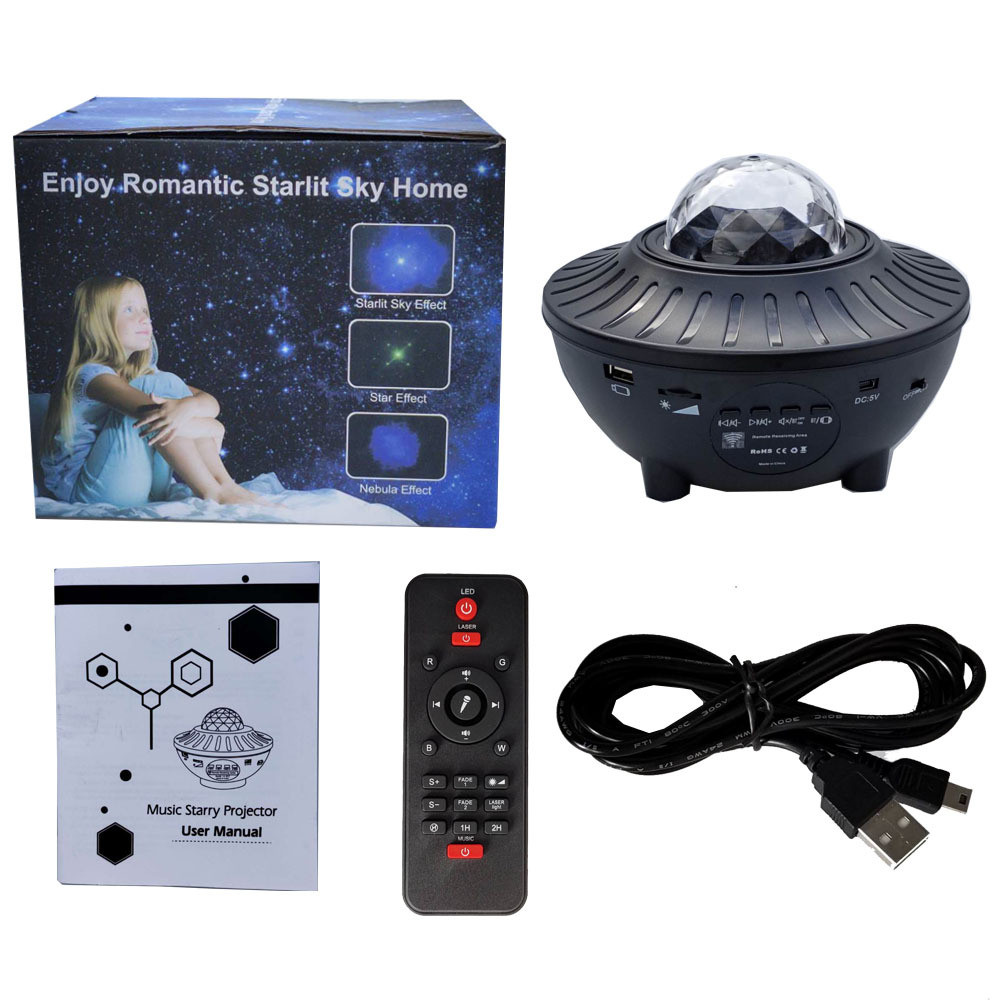 USB Starry Watermark Bluetooth Music Starlight Projector Stage Watermark Projection Lamp. 