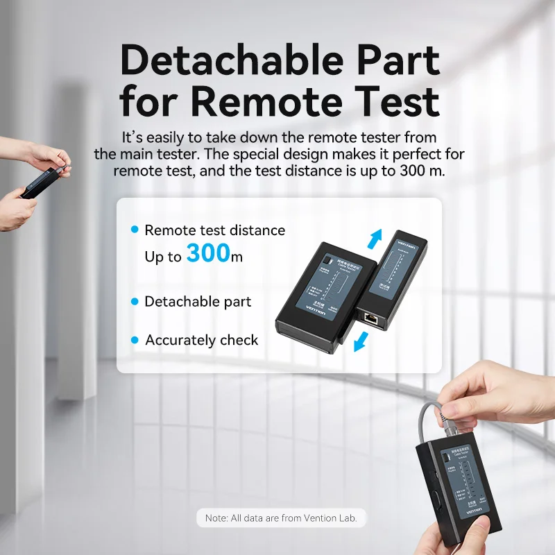 Vention Network Ethernet Cable Tester for LAN RJ45 Cat5e Cat6 Cat6a Cat7 UTP/Shielded Cable and RJ11 RJ12 Patch Cord Test Tool. 
