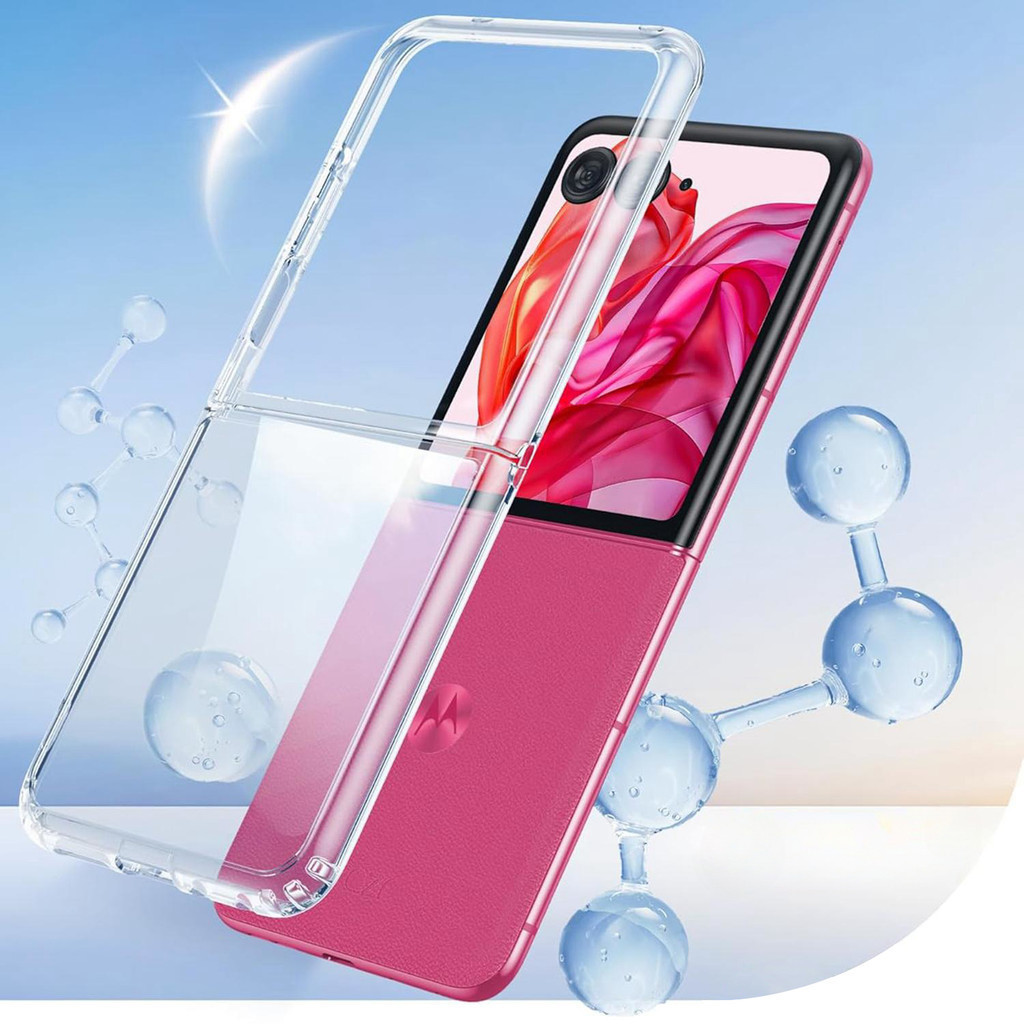 Shockproof Case for Motorola Razr 50 Ultra Razr+ 2024 Razr Plus Transparent Ultra-Thin Slim Fit Hard PC Back Soft Edge Cover. 