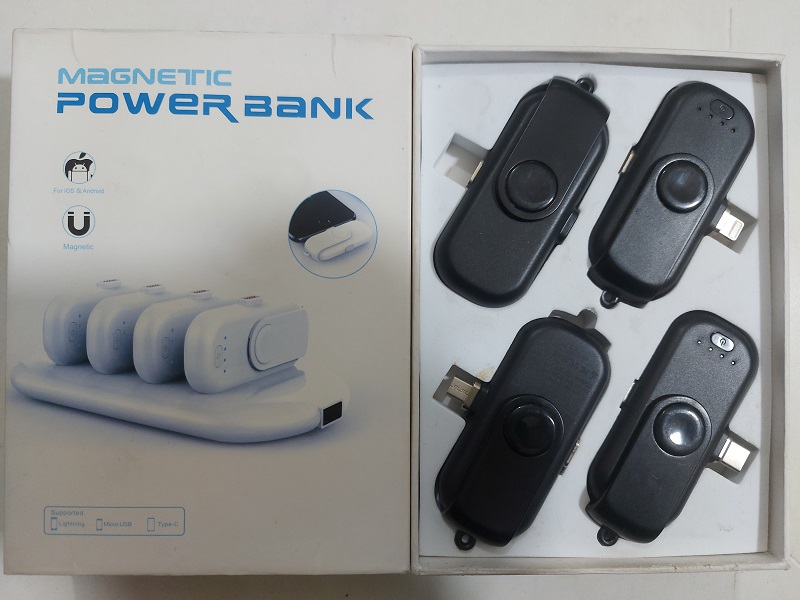 Fingerpow Portable Magnetic Charger Power Bank 4 in 1 All Port. 