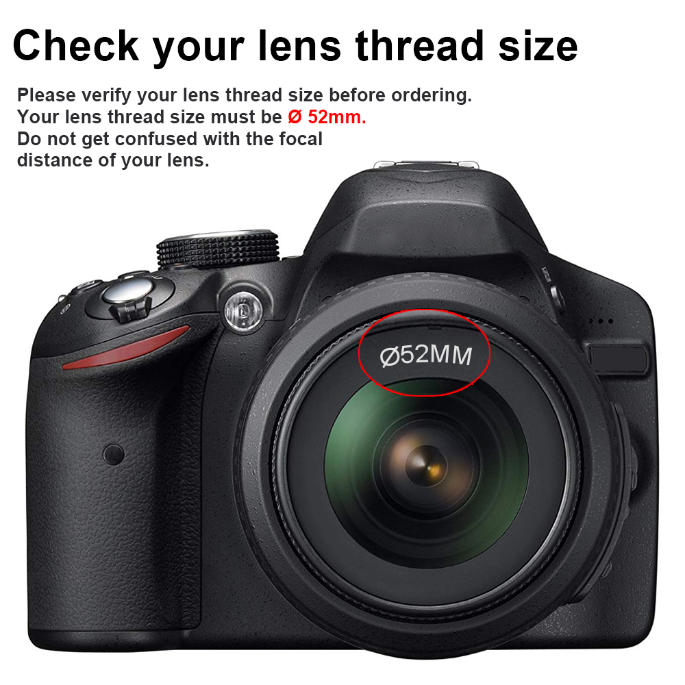 52MM 0.43x Professional HD Wide Angle Lens (w/Macro Portion) for Nikon D7100 D7000 D5500 D5300 D5200 D5100 D3300 D3200 D3100. 