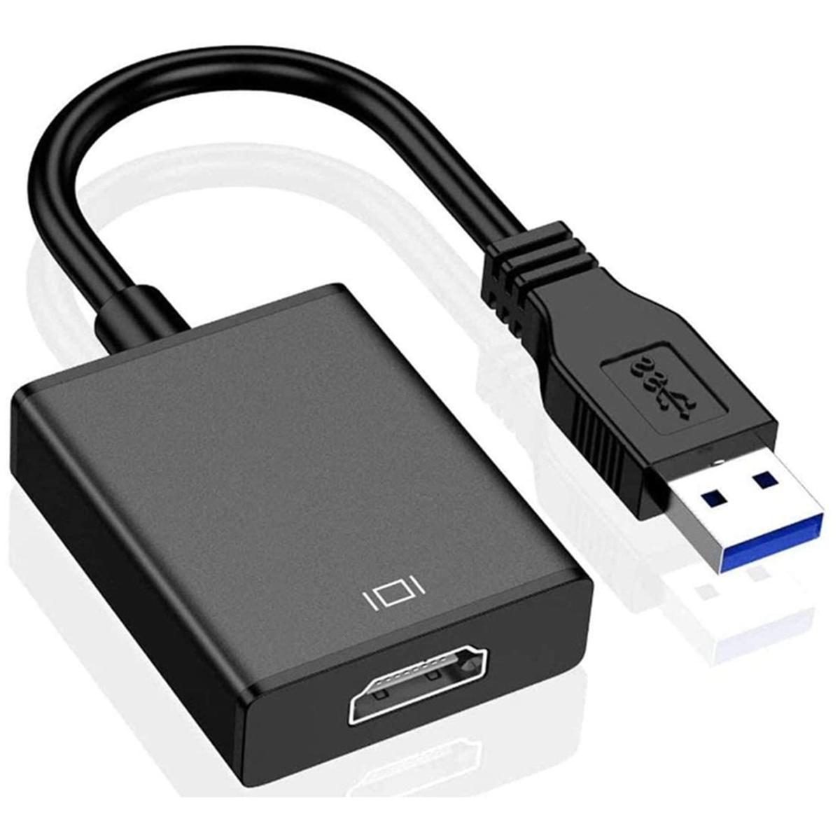USB to HDMI Adapter, Multi-Display Video Converter- Windows 7 8 10 Desktop, Laptop, PC to Monitor, Projector, HDTV.