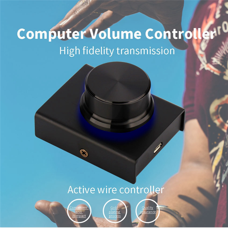 USB Computer Volume Controller Multimedia PC Speaker External Audio Volume Control Adjust Knob Replacement Accessories. 