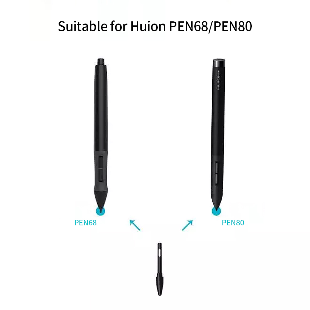 HXSJ Huion Pn05 10Pcs Replacement Pen Nibs Graphics T-ablet Pen Nibs Wear-Resistant Pen Nib For Huion Pw500/Pw507. 