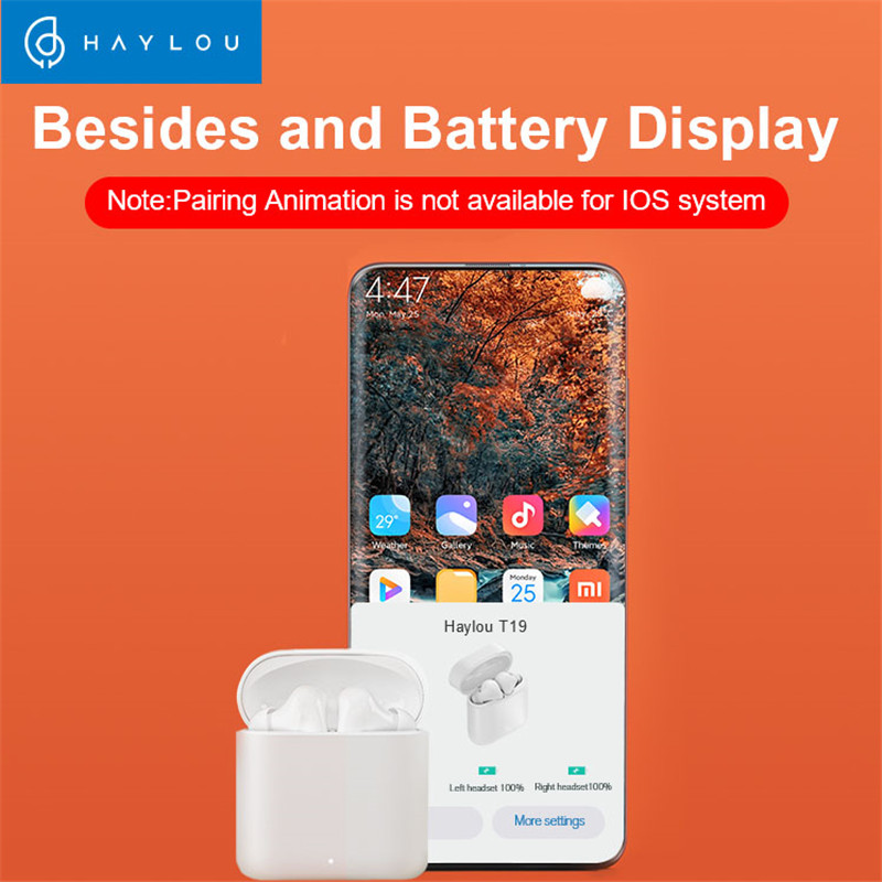 Haylou T19 Noise Canceling In-ear Bluetooth Headset APTX High Quality call. 