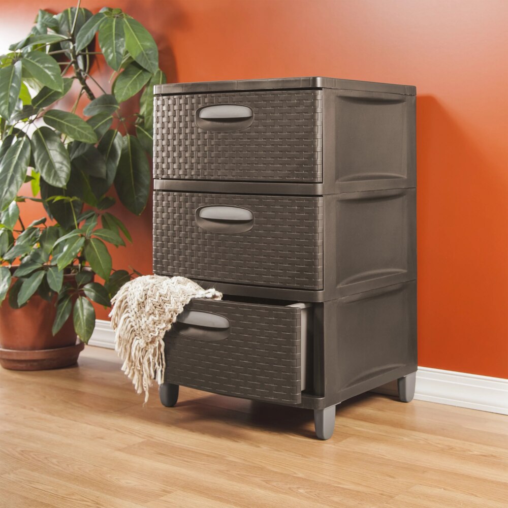 Sterilite 3 Weave Drawer Unit Espresso. 