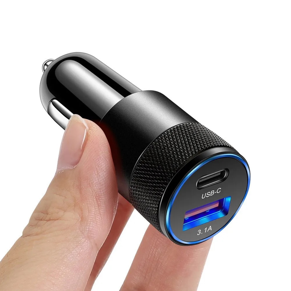 PD 20W 3.1A Type C USB Car Charger Fast Car Power Adapter For iPhone Xiaomi Redmi POCO Samsung Huawei Honor OPPO USB C Charger. 