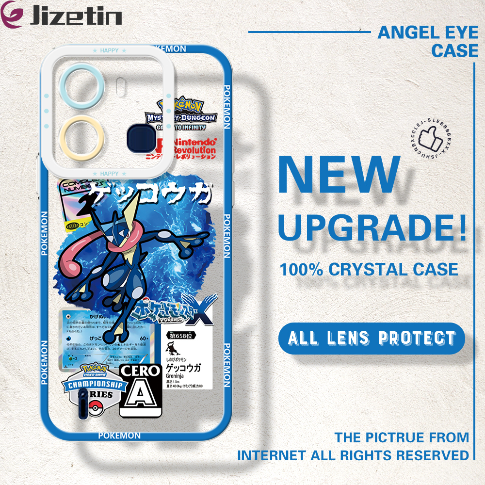 Jizetin for Tecno Pop 6 Back Cover Transparent Cartoon Pocket Elf Soft Phone Case