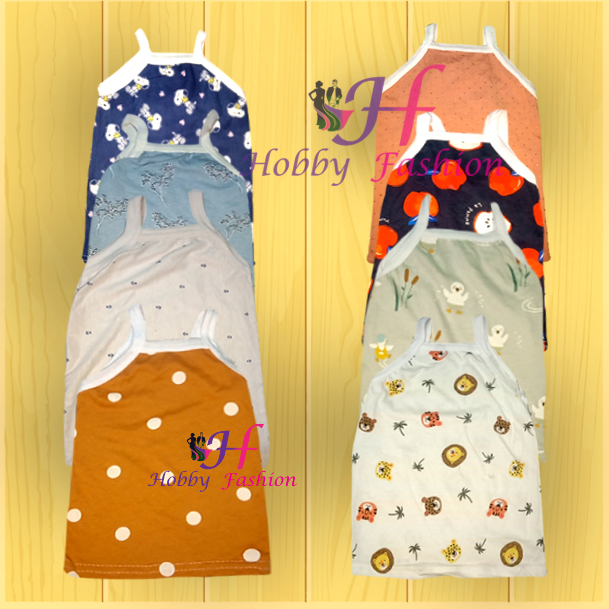 8 Pieces MultiColor Printed Singlet / Tank Top for girls by any color