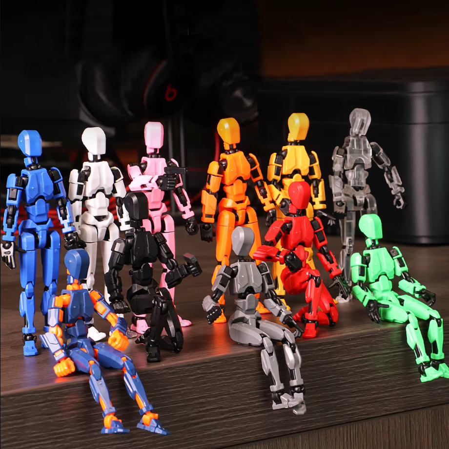 Joint Man Dummy 13 Action Figure Flexible Multi-Jointed Robot Action Figure for Home Decor Art Model with Movable Joints Lego Toy for Children birthday gift Creative puzzle for kids super hero spiderman ironman superman batman play DIY Toy For Kid. 