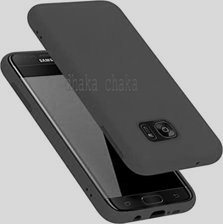 for Samsung Galaxy S7 edge Back Cover Simple Candy Color Square Edge Liquid Silicone Phone Case - Camera (Back Case Cover For Smartphone). 