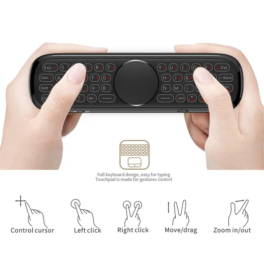 Wechip W2 Pro Air Mouse Voice Remote Control Microphone 2 4G Wireless Mini Keyboard for Smart TV Box PC. 