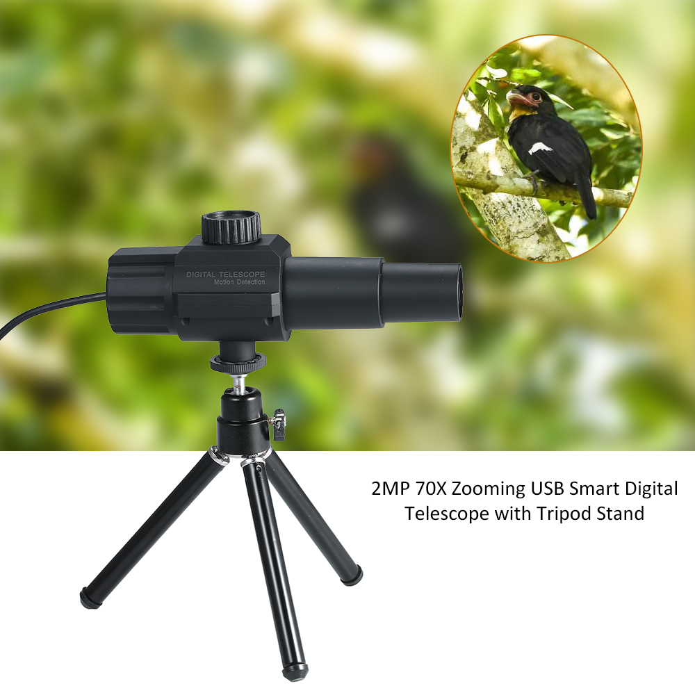 W110 Smart Digital USB Telescope Monocular Adjustable Scalable Camera ZOOM 70X HD 2.0MP Monitor for Photographing Videotaping