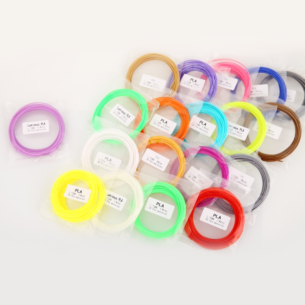 Enotepad 3D Pen filament PLA 1.75 mm 10 meter per pack full colors for option as sample refills printing. 