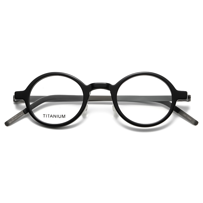 Denmark Brand Titanium Glasses Frame Men Women Retro Round Myopia Optical Eyewear Screwless Prescription Eyeglasses Frame 1810. 