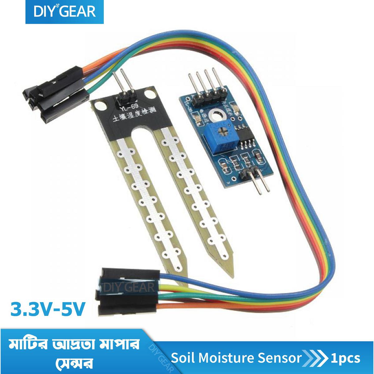 Soil Moisture Sensor and Automatic Watering System for Arduino