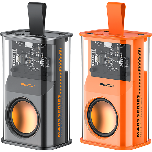 RECCI RSK-W30 Transparent Wireless Speaker With RGB Light. 