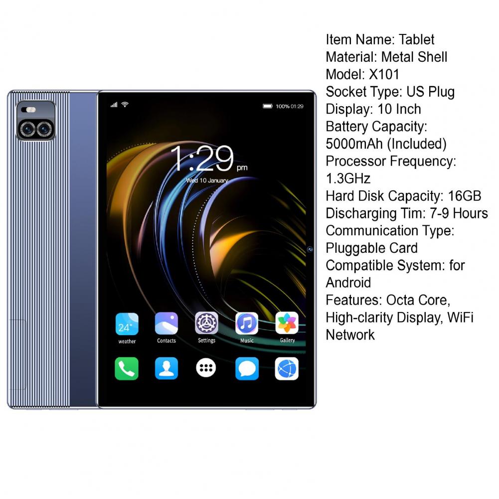 Android 12 Tablet X101 8800mAh GPS 10 Core Google Play WIFI Pad 8+128GB Dual SIM 48MP Laptop 10.1 Inch PC. 