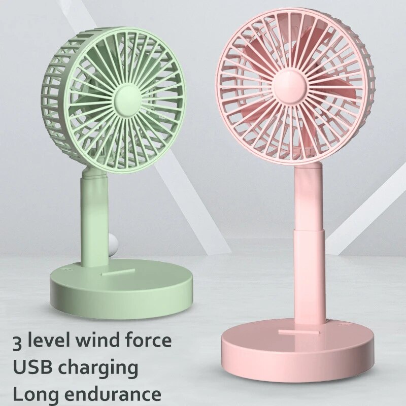 【NEW】 Xiaomi Portable Small Desk Fan Ultra Quiet Table Fan USB Rechargeable Cooling Fan With 3 Speed Powerful Wind Office Foldable Fan. 