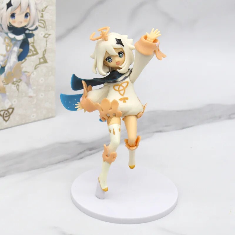 6-16cm Anime Genshin Impact Action Figure PVC Toy Paimon Figure Sitting Position Collectible Model Doll. 