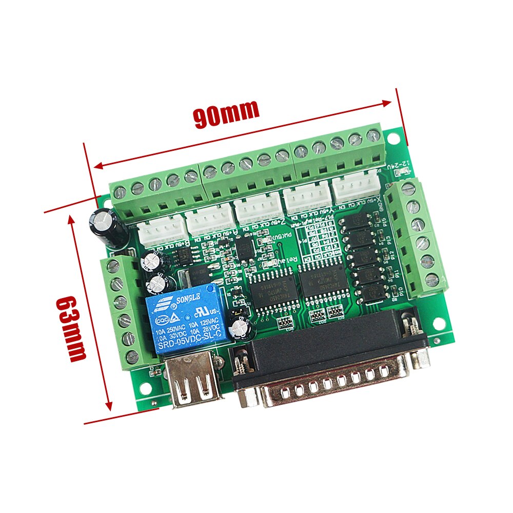 Stepper Motor Driver MACH3 5 Axis CNC Breakout Board For CNC Engraving Machine DIY Electronics Project MACH3 5 Axis. 