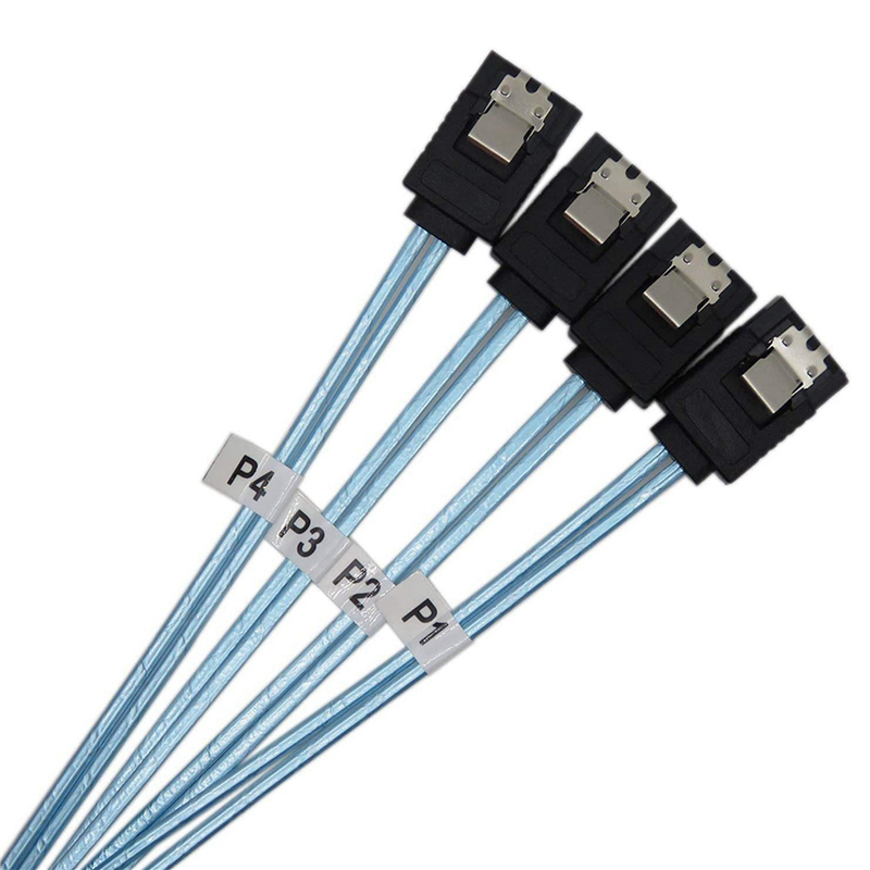 3X SAS Cable Sata Cable High Speed 6Gbps 4 Ports/Set for Server 0.5 Meter. 