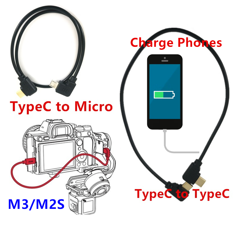 Type-C To Type-C / Usb Charging Cable For Zhiyun Crane M3 M2s A7c Zv-E10 Fuji Xt30 Xt4 Xt3 Xs10 Z6 Ii Fp Xt2 Usb-C