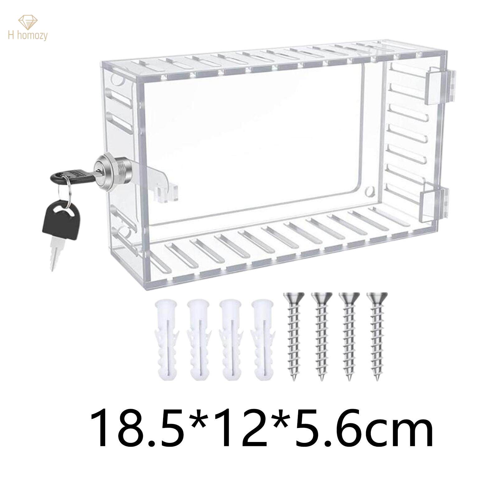 A/C Thermostat Lock Box with Key Clear Thermostat Cover with Lock for Office. 