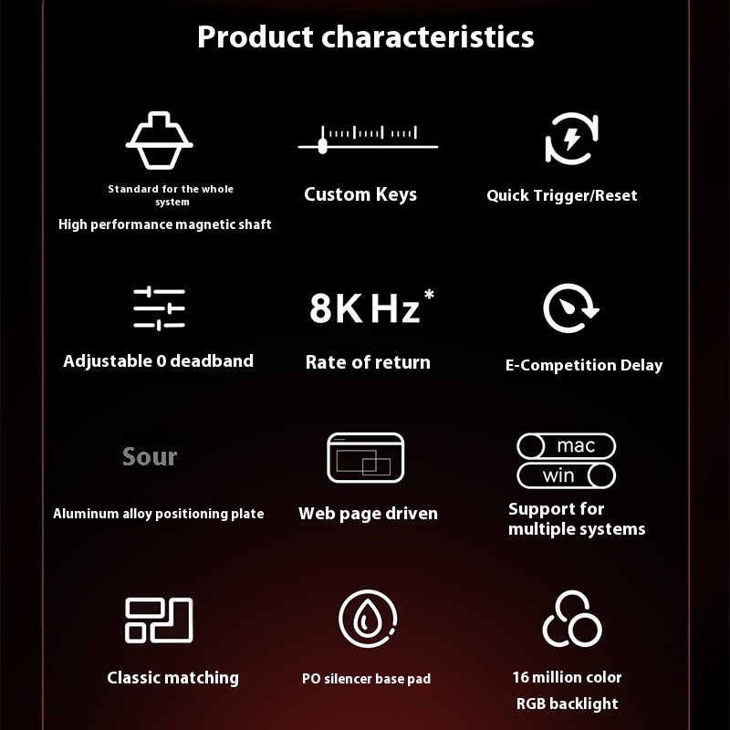 New MADLIONS MAD60 MAD68 Series Customized Magnetic Switch Mechanical Keyboard E-sport 0.04RT 8K Polling Rate 0.125ms Latency. 