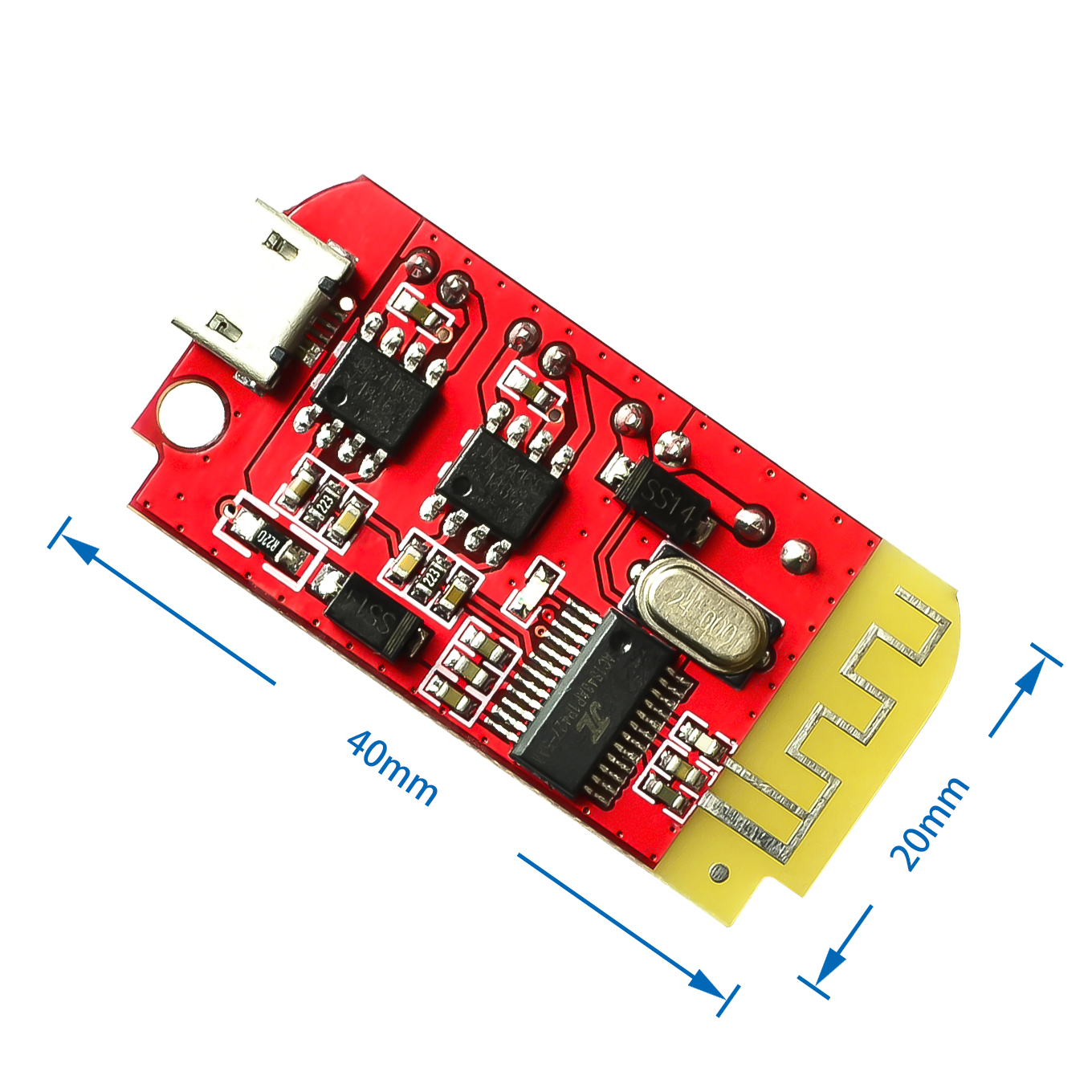 【World Supermarket 2021】CT14 Micro 4.2 Stereo Bluetooth Power Amplifier Board Module 5VF 5W+5W Mini with Port Refitting Idle Sound Box. 