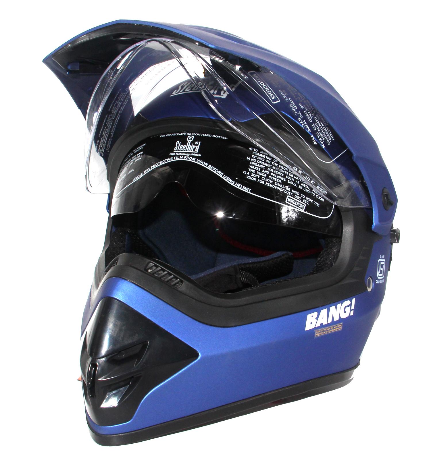 Bang- Full Face Bike Helmet for Men Matt Blue bike helmet