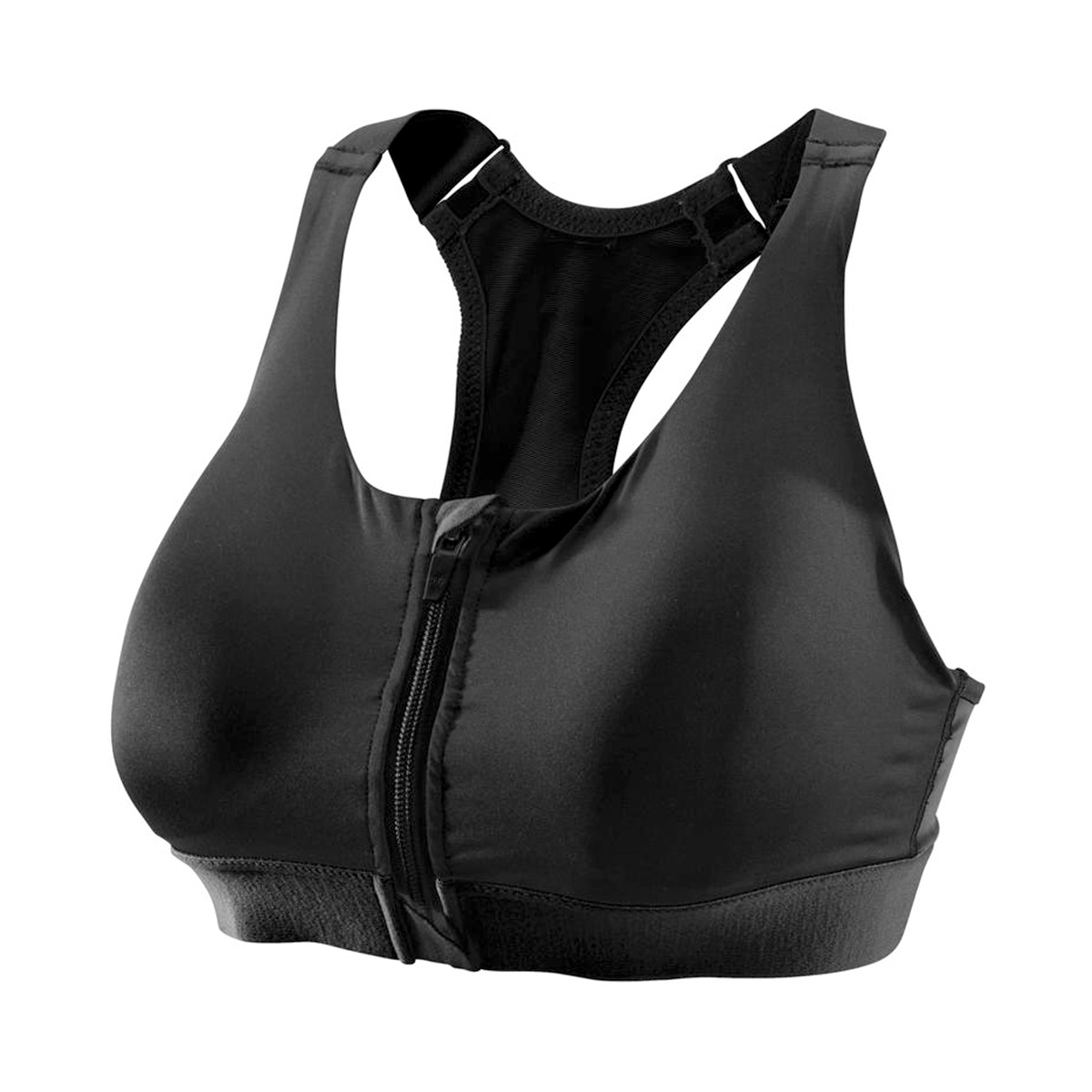 900 Women'S Fitness Cardio Training Zip-Up Sports Bra - Black - Stay  Comfortable And Supported During Cardio Workouts