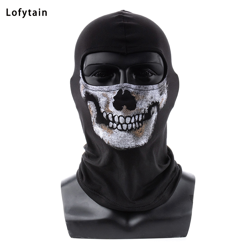 Lofytain COD:MW2 Ghost Skull Balaclava Ghost Simon Riley Face War Game Cosplay Mask Protection Skull Pattern Balaclava Mask. 