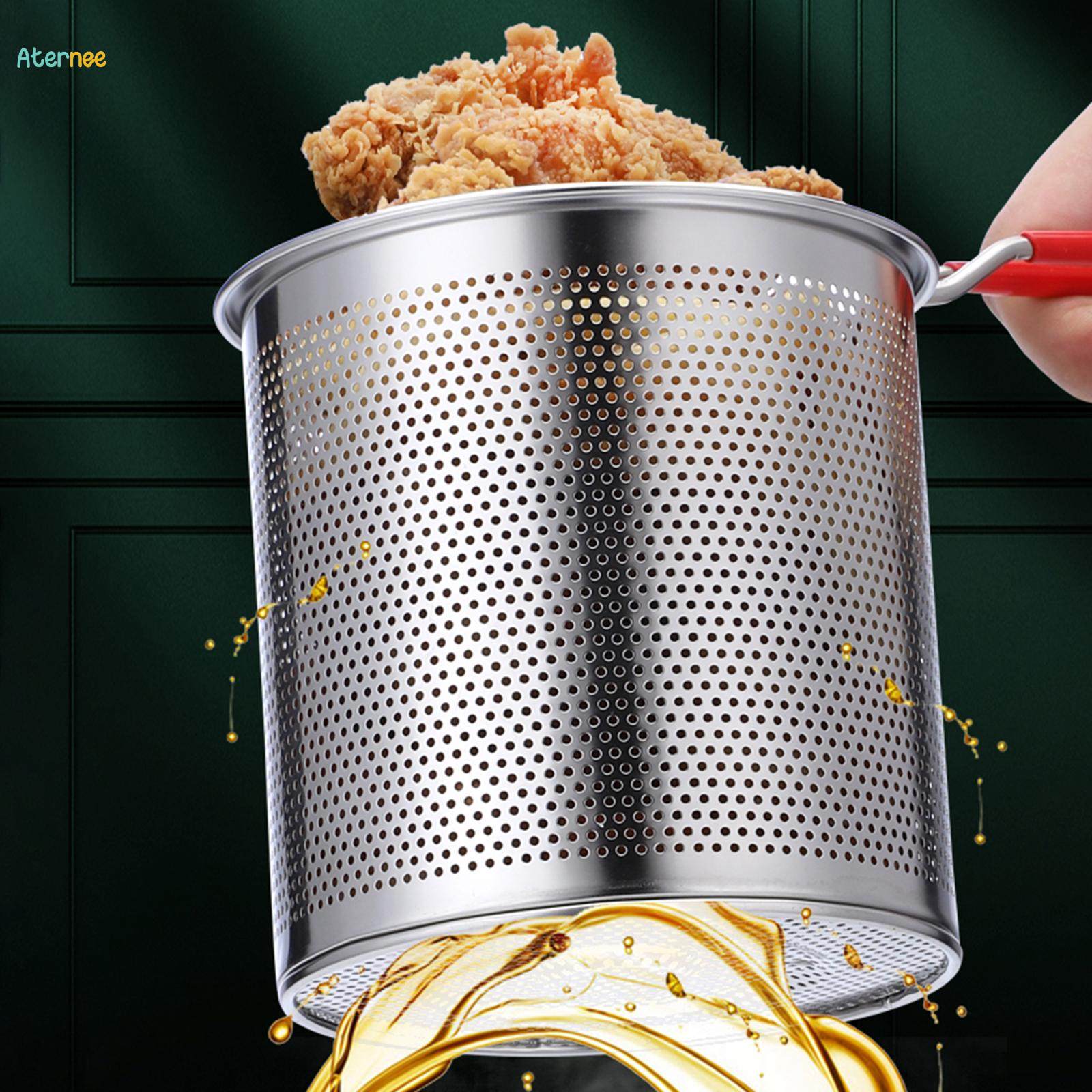 Stainless Steel Deep Fryer Pot ,Small Fryer Pan, Olecranon Type Diversion Port Pot Deep Fry. 