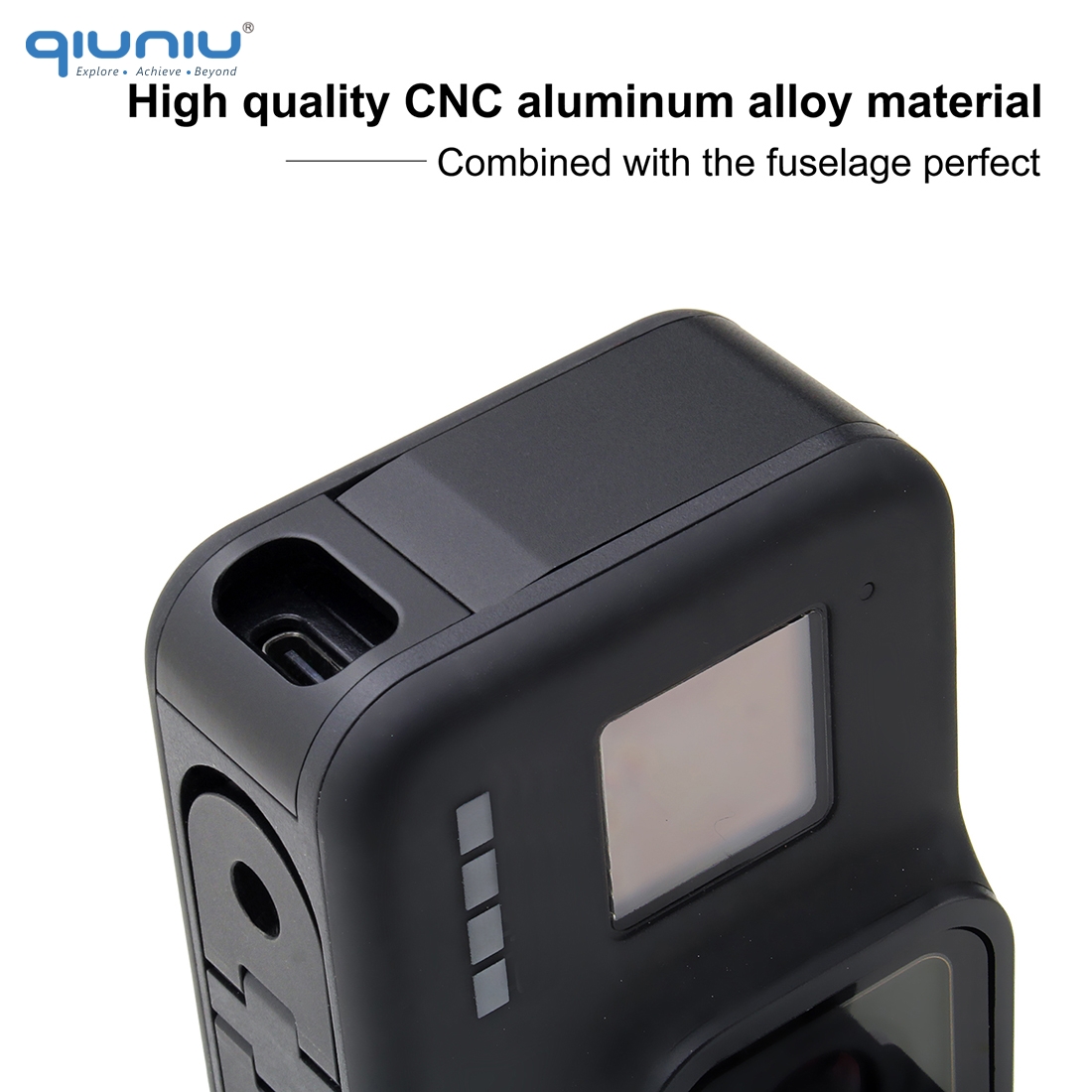 Battery Side Cover for GoPro Hero 8 Black Removable Aluminum Replacement Type-C Charging Battery Door for Go Pro 8 Accessories. 