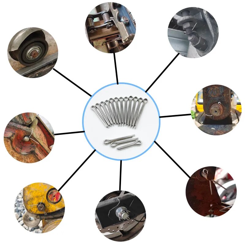 304 Stainless Steel Car Break Split Pin M1.5 M2 M3 M4 M5 M6 U Shape Type Spring Cotter Hair Pin Split Clamp Open Elastic Clip. 