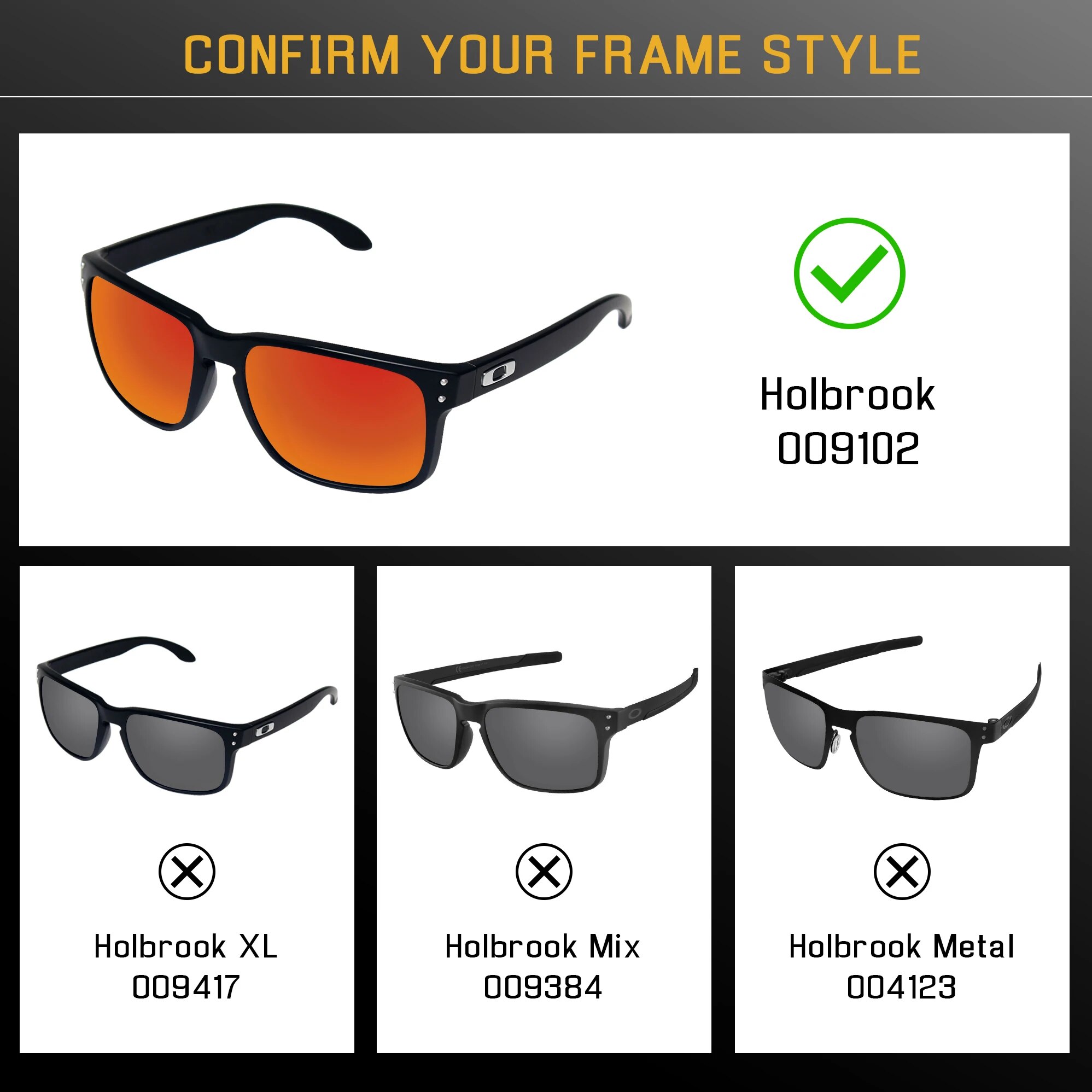 Bwake Polarized Replacement Lenses for-Oakley Holbrook OO9102 Sunglasses Frame - Multiple Options. 