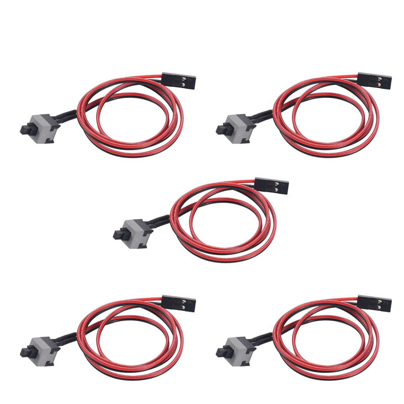5pcs 20.5 inch Long Power Button Switch Cable for PC Switches Reset Computer