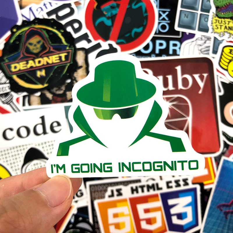 【happy one】72Pcs/Pack Programming Stickers Hacker Java C++  For Luggage Skateboard Laptop Motorcycle Papeleria Oficina. 